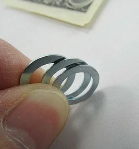 Lot 100 Steel Flat Thin Shim Washers .586" x .400" x .023" Tiger Switch Spacer - Bild 1 von 7