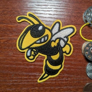 Georgia Tech Yellow Jackets Patch Buzz College Sports Embroidered Iron On 2.5x3 - Picture 1 of 3