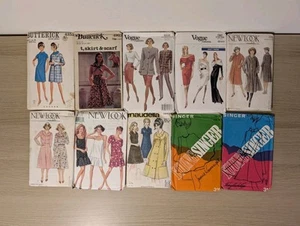 Bundle Vintage Sewing Patterns for Ladies Womens Butterick Maudella Vogue Singer - Picture 1 of 10