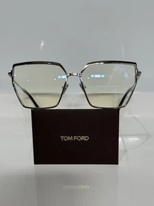 Gafas Tom Ford TF 5946B 016 plateadas para mujer metal bloque azul 57 mm - Imagen 1 de 8