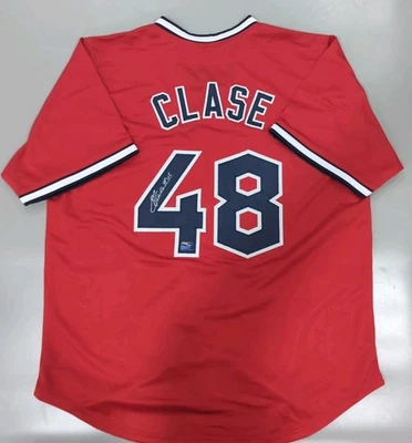 Emmanuel Clase Signed Autographed Custom Cleveland Guardians Jersey W/COA - Image 1 of 4