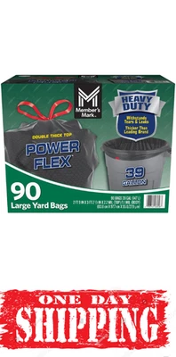 Bolsas de basura Member's Mark Heavy Duty 39 galones yarda, sin perfume, 90 ct. Resistente Foto 1 de 4