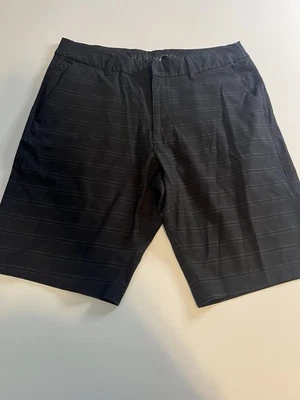 Pantalones Cortos Hang Ten Para Hombre Boardwalk Negro Gris Rayas Talla 32 Surf, Natación, Playa Foto 1 de 4