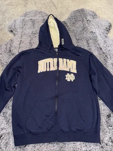 Stadium Athletics Herren XL NCAA Notre Dame Full Zip Hoodie Sweatshirt Blau Cozy - Bild 1 von 4