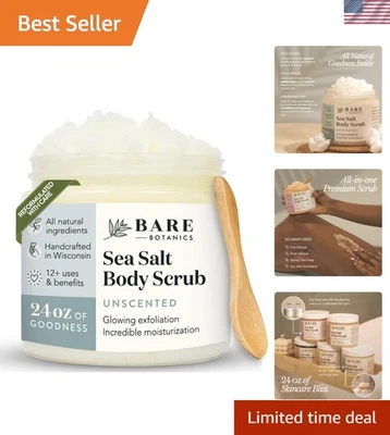 Luxurious 24 oz Unscented Body Scrub with Jojoba & Argan Oil - All Skin Types - Image 1 of 4