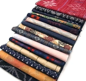 s014_Paquete, Juego de tela de seda kimono japonés, 15 piezas - Imagen 1 de 12