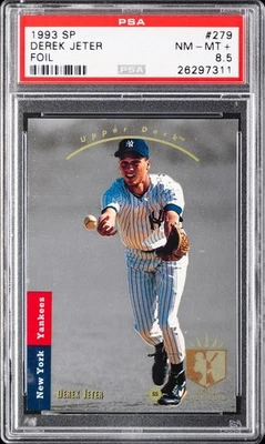1993 SP Foil #279 Derek Jeter New York Yankees RC Rookie HOF PSA 8.5 NM-MT+ - Image 1 of 2