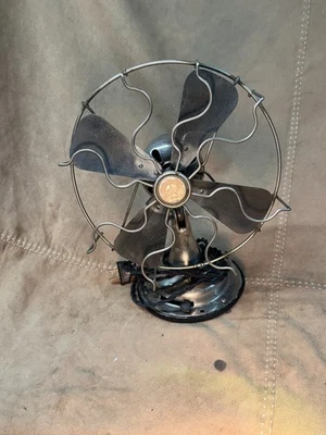 Antique Fitzgerald 10" reconditioned nickel  3 speed fan Fitzgerald fan runs - Image 1 of 4