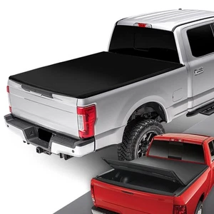 For 2017-2019 Ford F250 F350 Super Duty 6'8" Bed Soft Tri-Fold Tonneau Cover - Picture 1 of 12