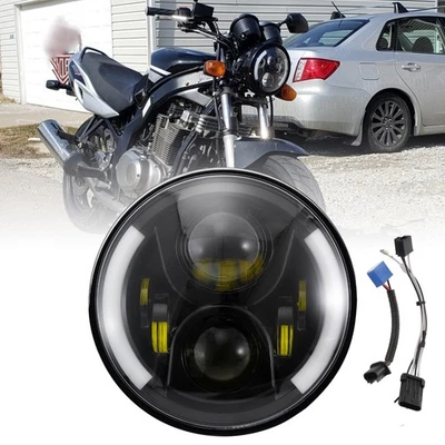 7 Zoll LED Scheinwerfer Hi/Lo DRL für Suzuki GS 400 450 500 550 650 700 750 - Bild 1 von 4