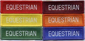 Equestrian School Sports Flash Badge Patch 7.3 x 2.3cm - Foto 1 di 1