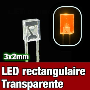 325O/100# LED Rectangulaire 3x2 mm Orange 100pcs - Orange Rectangular LED - Foto 1 di 1