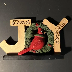 Blossom Bucket Christmas JOY Figurines Two Pieces "Find Joy Everyday" - Foto 1 di 6