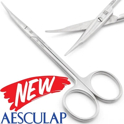 Изогнутые ножницы AESCULAP BC195R Stevens для тенотомии сердечно-сосудистых заболеваний 5 дюймов - Изображение 1 из 4