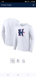 Fanatics Houston Texans Women's Secondary Logo Long Sleeve V-Neck T-Shirt Large - Picture 1 of 3