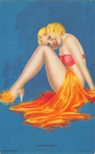 Mutoscope "Flaming Youth" Made in USA Pin-Up - Picture 1 of 2