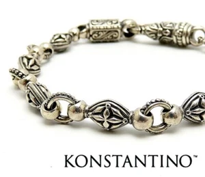KONSTANTINO Sterling Silver 925 Bracelet Length 19.5cm 7.7" Used With Box - Picture 1 of 7