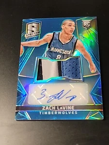 2014-15 Panini Spectra Zach LaVine Blue Ref Prizm Rookie Patch Auto RPA #05/99 - Picture 1 of 13