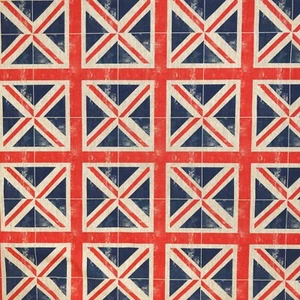 Tela de tapicería - material de aspecto de lino impresión digital Union Jack - algodón artesanal - Imagen 1 de 4