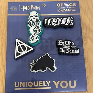 Paquete de 5 dijes Jibbitz Crocs Harry Potter Mortífagos NUEVO - Imagen 1 de 2