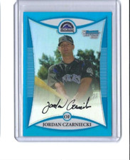 Jordan Czarniecki 90/150 2008 Bowman Chrome Prospects Blue Refractors #BCP77