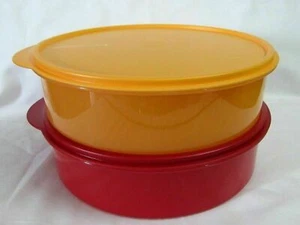 Tupperware Store N Serve 1.9 Ltr Round Storage Kitchen Container With Lid 2 PC - Picture 1 of 6