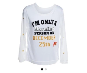Womens Christmas Long Sleeve Casual T-shirt Blouse - Picture 1 of 2