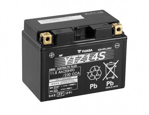 Yuasa YTZ14S 12V 11.8Ah Batteria per Moto