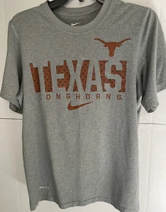 NIKE mens dri fit TEXAS LONG HORN gray t shirt size small - Picture 1 of 5