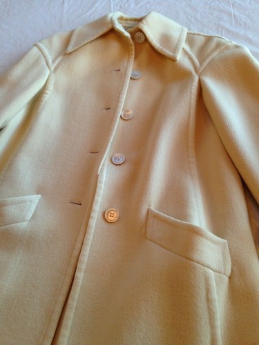 Cappotto VALENTINO lana bianca lunghezza intera TAGLIA 8 perfetto per PASQUA