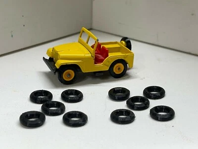 Vintage Lesney Matchbox #72 jeep, TEN TIRES (VEHICLE NOT INCLUDED) - Image 1 of 3