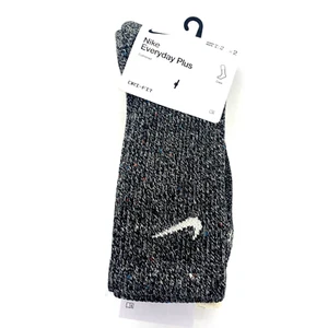 Men's Nike Everyday Plus Cushioned 2-Pack Crew Socks (8-12) Black Coconut Milk - Picture 1 of 3