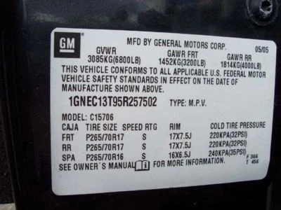 99 00 01 02 03 04 05 06 07 SILVERADO 1500 BRAZO DE CONTROL SUPERIOR FR 442557 Foto 1 de 4