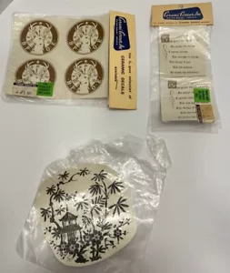 Vintage Ceramic Decals Mixed Lot Serenity Prayer Zen Garden BPOE Lodge READ MORE - Picture 1 of 5