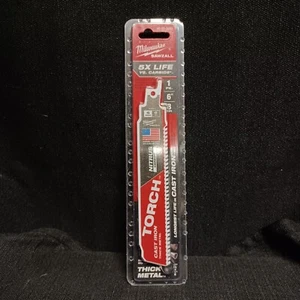 Milwaukee FACKEL NITRUS Hartmetall 6 Zoll 7TPI Recip Sägeblatt 1er Pack #48-00-5261 - Bild 1 von 2