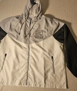 Class of 2023 Windbreaker by Herff Jones XL Hooded Full Zip Jacket White Gray - Picture 1 of 7