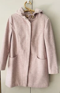 Just Jeans Pink Long Coat Jacket Hooded Button Up Size AU 12 - Picture 1 of 6