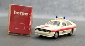 VTG HERPA 1:87 HO AUDI QUATTRO EMERGENCY VEHICLE WHITE IN ORIGINAL PACKAGE GERMA - Picture 1 of 11