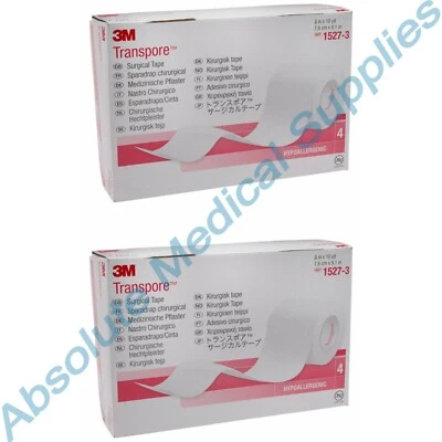 *8-Rolls* 3M Transpore Surgical Hypoallergenic Tape 3" x 10 Yards 1527-3 - Image 1 of 3