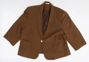 New Look Womens Beige Polyester Blend Blazer Size 18 - Picture 1 of 10