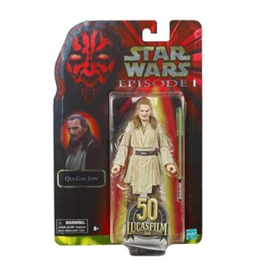 Star Wars Black Series Lucasfilm 50th Anniversary Qui-Gon Jinn Figure In Stock - Picture 1 of 6