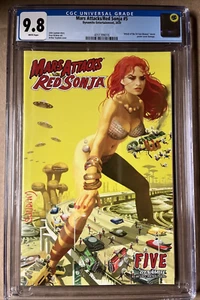 Mars Attacks Red Sonja #5 - CGC 9.8 Angriff der 50 Fuß Frau Film Hommage Cover - Bild 1 von 3