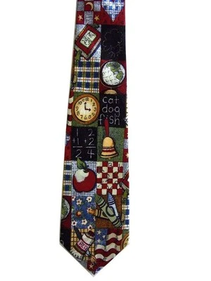 Steven Harris Men's Neck Tie Novelty School Subjects 3 7/8" x 58" Foto 1 de 2