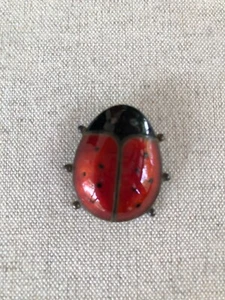 David Andersen 925 Sterling Silber Marienkäfer rote Emaille Anhänger - Bild 1 von 4