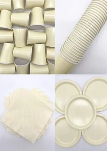 Beautiful Balloons Cream Party Kit - Cups, Napkins and Plates Complete Kit - Picture 1 of 5