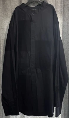 Sean John Mens Shirt 2XLT Black Long Sleeve Corduroy Patches Button up Unique - Image 1 of 4