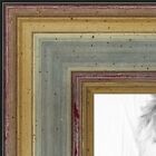 ArtToFrames Picture Poster Frame  Silver w Gold Accent  1.25" Wide Wood 4565