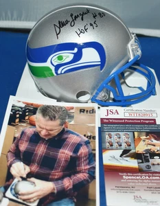 STEVE LARGENT AUTOGRAPHED TB MINI HELMET SEATTLE SEAHAWKS HOF 95 JSA - Picture 1 of 6