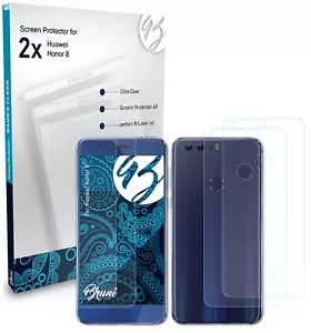 Bruni 2x Protective Film for Huawei Honor 8 Screen Protector Screen Protection - Picture 1 of 8