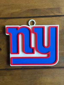 Collar colgante de gran tamaño de los New York Giants - Audaz joyería para fanáticos de la NFL para el día del juego - Imagen 1 de 2